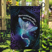 Polynesian Tala Manta Ray Garden Flag Nowhere You Could Go That I Won't Be With You - Polynesian Pride