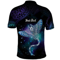 Polynesian Tala Manta Ray Polo Shirt Nowhere You Could Go That I Won't Be With You - Polynesian Pride
