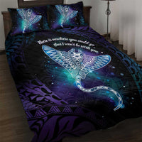 Polynesian Tala Manta Ray Quilt Bed Set Nowhere You Could Go That I Won't Be With You - Polynesian Pride