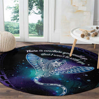 Polynesian Tala Manta Ray Round Carpet Nowhere You Could Go That I Won't Be With You - Polynesian Pride