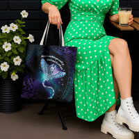 Polynesian Tala Manta Ray Tote Bag Nowhere You Could Go That I Won't Be With You - Polynesian Pride