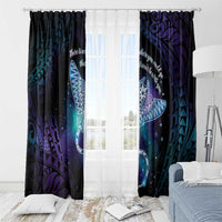 Polynesian Tala Manta Ray Window Curtain Nowhere You Could Go That I Won't Be With You - Polynesian Pride