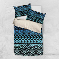 Maori Niho Taniwha Te Wheiao Bedding Set Moana Blue - Polynesian Pride