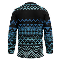 Maori Niho Taniwha Te Wheiao Hockey Jersey Moana Blue - Polynesian Pride