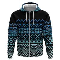 Maori Niho Taniwha Te Wheiao Hoodie Moana Blue - Polynesian Pride