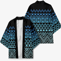 Maori Niho Taniwha Te Wheiao Kimono Moana Blue - Polynesian Pride