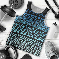 Maori Niho Taniwha Te Wheiao Men Tank Top Moana Blue - Polynesian Pride