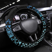Maori Niho Taniwha Te Wheiao Steering Wheel Cover Moana Blue - Polynesian Pride