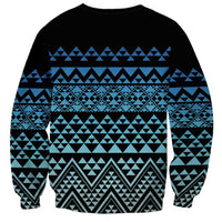 Maori Niho Taniwha Te Wheiao Sweatshirt Moana Blue - Polynesian Pride