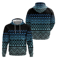 Maori Niho Taniwha Te Wheiao Zip Hoodie Moana Blue - Polynesian Pride