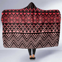 Maori Niho Taniwha Te Wheiao Hooded Blanket Terracotta - Polynesian Pride