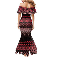 Maori Niho Taniwha Te Wheiao Mermaid Dress Terracotta LT7 - Polynesian Pride