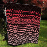 Maori Niho Taniwha Te Wheiao Quilt Terracotta - Polynesian Pride