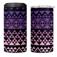 Maori Niho Taniwha Te Wheiao 4 in 1 Can Cooler Tumbler Waiporoporo - Polynesian Pride