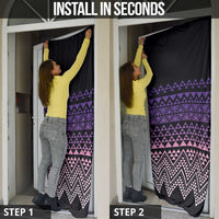 Maori Niho Taniwha Te Wheiao Door Cover Waiporoporo - Polynesian Pride