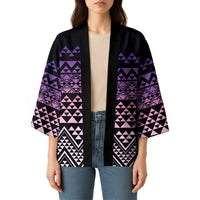 Maori Niho Taniwha Te Wheiao Kimono Waiporoporo - Polynesian Pride