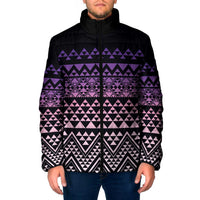 Maori Niho Taniwha Te Wheiao Padded Jacket Waiporoporo - Polynesian Pride