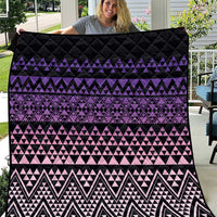 Maori Niho Taniwha Te Wheiao Quilt Waiporoporo - Polynesian Pride