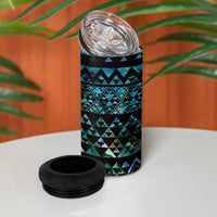 Maori Niho Taniwha Te Wheiao 4 in 1 Can Cooler Tumbler Paua Shell - Polynesian Pride