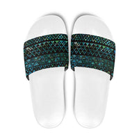 Maori Niho Taniwha Te Wheiao Slide Sandals Paua Shell - Polynesian Pride