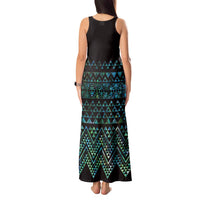 Maori Niho Taniwha Te Wheiao Tank Maxi Dress Paua Shell - Polynesian Pride