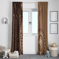 Papua New Guinea Oro Tapa Motif Window Curtain Classic