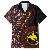 Papua New Guinea Oro Tapa Motif Family Matching Short Sleeve Bodycon Dress and Hawaiian Shirt Special LT7 Dad's Shirt - Short Sleeve Black - Polynesian Pride