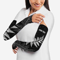 New Zealand Lawn Bowls Personalized Arm Sleeves Wrap-Around Silver Fern - Polynesian Pride