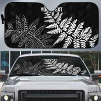 New Zealand Lawn Bowls Personalized Auto Sun Shade Wrap-Around Silver Fern - Polynesian Pride