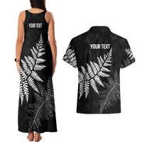 New Zealand Lawn Bowls Personalized Couples Matching Tank Maxi Dress and Hawaiian Shirt Wrap-Around Silver Fern LT7 - Polynesian Pride