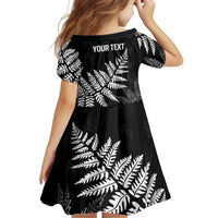New Zealand Lawn Bowls Personalized Family Matching Long Sleeve Bodycon Dress and Hawaiian Shirt Wrap-Around Silver Fern LT7 - Polynesian Pride