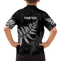 New Zealand Lawn Bowls Personalized Family Matching Off The Shoulder Long Sleeve Dress and Hawaiian Shirt Wrap-Around Silver Fern LT7 - Polynesian Pride