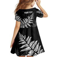 New Zealand Lawn Bowls Personalized Family Matching Off Shoulder Short Dress and Hawaiian Shirt Wrap-Around Silver Fern LT7 - Polynesian Pride