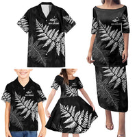New Zealand Lawn Bowls Personalized Family Matching Puletasi and Hawaiian Shirt Wrap-Around Silver Fern - Polynesian Pride