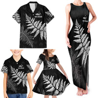 New Zealand Lawn Bowls Personalized Family Matching Tank Maxi Dress and Hawaiian Shirt Wrap-Around Silver Fern LT7 - Polynesian Pride
