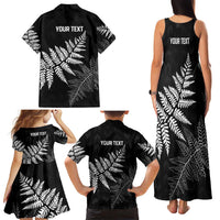 New Zealand Lawn Bowls Personalized Family Matching Tank Maxi Dress and Hawaiian Shirt Wrap-Around Silver Fern LT7 - Polynesian Pride