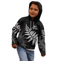 New Zealand Lawn Bowls Personalized Kid Hoodie Wrap-Around Silver Fern - Polynesian Pride