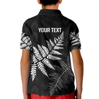 New Zealand Lawn Bowls Personalized Kid Polo Shirt Wrap-Around Silver Fern - Polynesian Pride