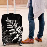 New Zealand Lawn Bowls Personalized Luggage Cover Wrap-Around Silver Fern - Polynesian Pride