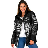 New Zealand Lawn Bowls Personalized Padded Jacket Wrap-Around Silver Fern - Polynesian Pride