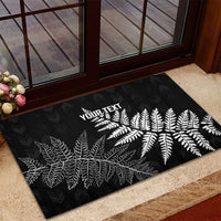 New Zealand Lawn Bowls Personalized Rubber Doormat Wrap-Around Silver Fern - Polynesian Pride