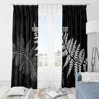 New Zealand Lawn Bowls Personalized Window Curtain Wrap-Around Silver Fern - Polynesian Pride