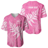 New Zealand Lawn Bowls Breast Cancer Personalized Baseball Jersey Wrap-Around Silver Fern - Polynesian Pride