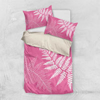 New Zealand Lawn Bowls Breast Cancer Personalized Bedding Set Wrap-Around Silver Fern - Polynesian Pride