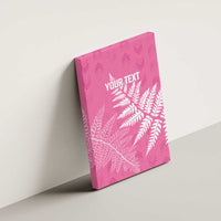 New Zealand Lawn Bowls Breast Cancer Personalized Canvas Wall Art Wrap-Around Silver Fern - Polynesian Pride