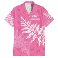 New Zealand Lawn Bowls Breast Cancer Personalized Hawaiian Shirt Wrap-Around Silver Fern - Polynesian Pride