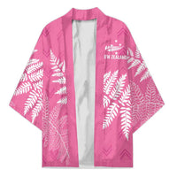 New Zealand Lawn Bowls Breast Cancer Personalized Kimono Wrap-Around Silver Fern - Polynesian Pride