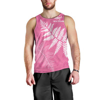 New Zealand Lawn Bowls Breast Cancer Personalized Men Tank Top Wrap-Around Silver Fern - Polynesian Pride