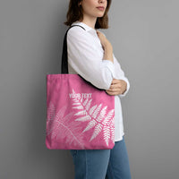 New Zealand Lawn Bowls Breast Cancer Personalized Tote Bag Wrap-Around Silver Fern - Polynesian Pride