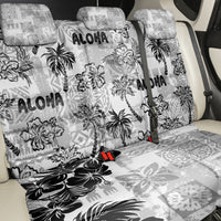 Aloha Vintage Quilt Back Car Seat Cover Hawaiian Seamless - White LT7